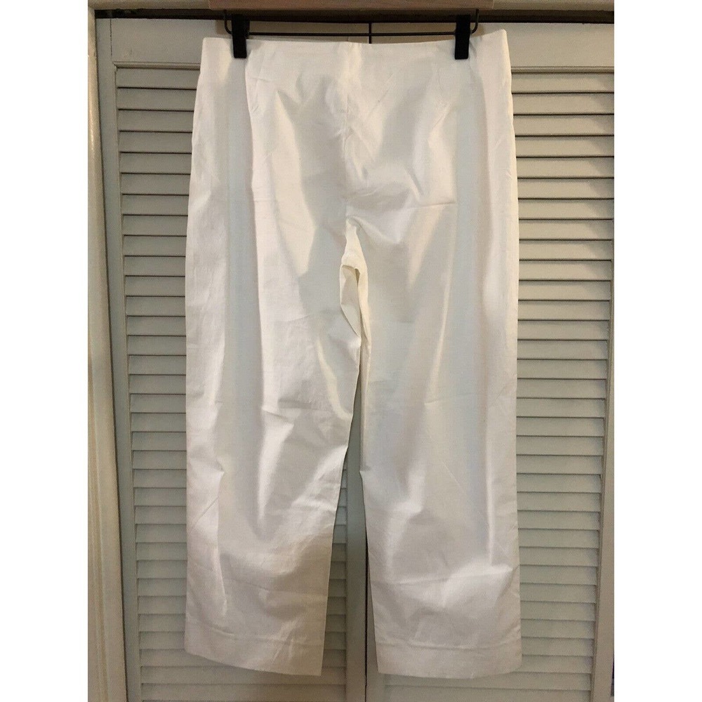 Armani Exchange Womens Off White Pant Size 8 Crop Wide Leg - Picture 3 of 5